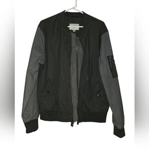 Goodfellow & Co Black and Gray Bomber Jacket